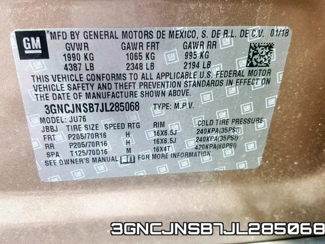 3GNCJNSB7JL285068 фото 2