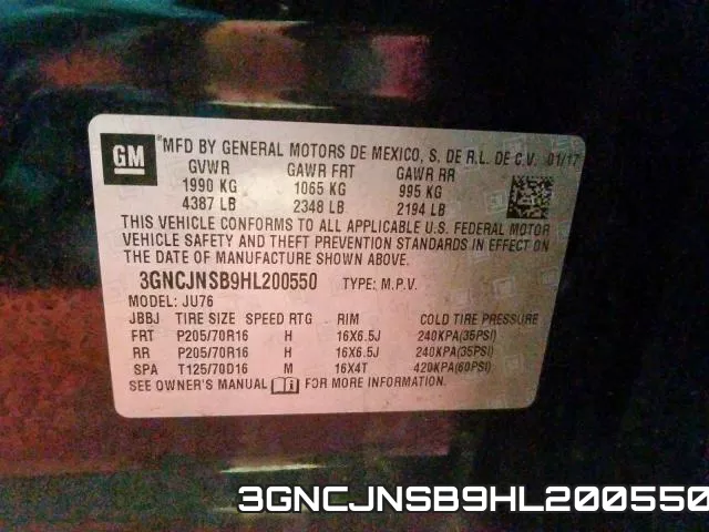 3GNCJNSB9HL200550 фото 2