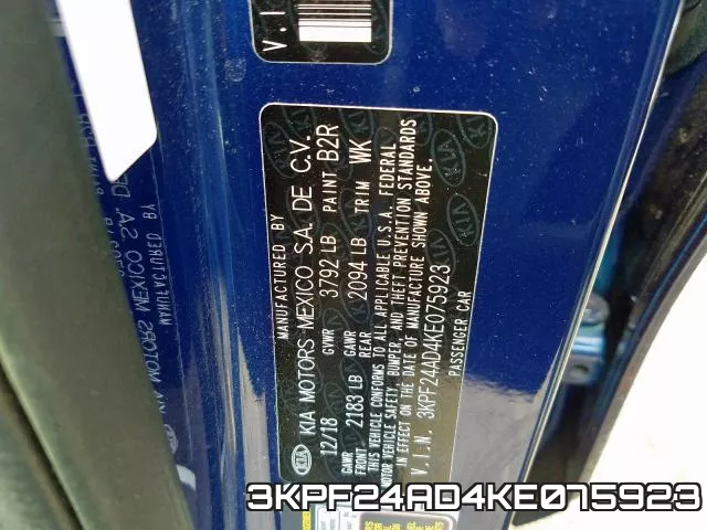 3KPF24AD4KE075923 фото 2