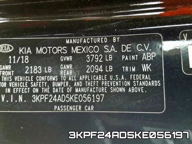 3KPF24AD5KE056197 фото 2