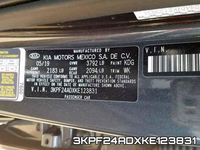 3KPF24ADXKE123831 фото 2