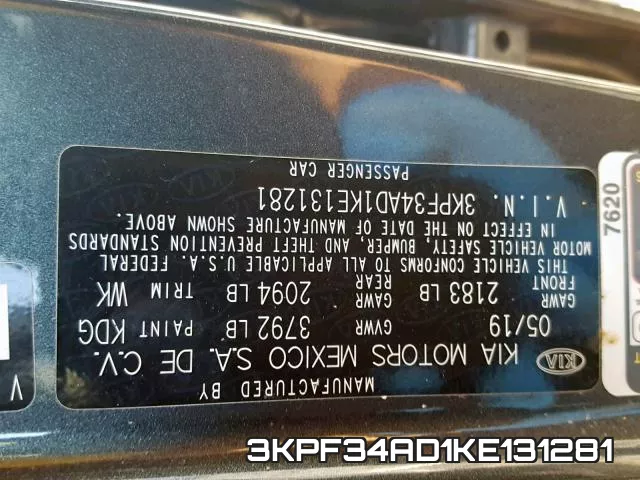3KPF34AD1KE131281 фото 2