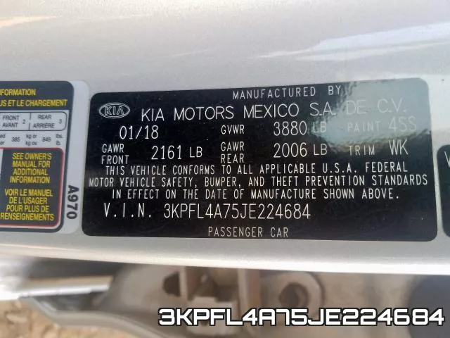 3KPFL4A75JE224684 фото 2