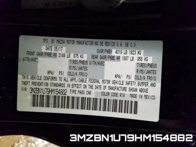 3MZBN1U79HM154882 фото 2