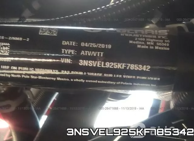 3NSVEL925KF785342 фото 2
