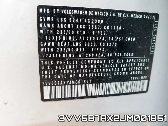 3VV5B7AX2JM001851 фото 2