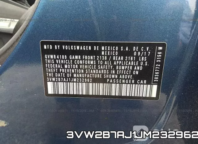 3VW2B7AJ1JM232962 фото 10