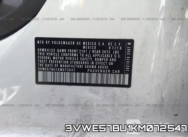 3VWE57BU1KM072547 фото 10