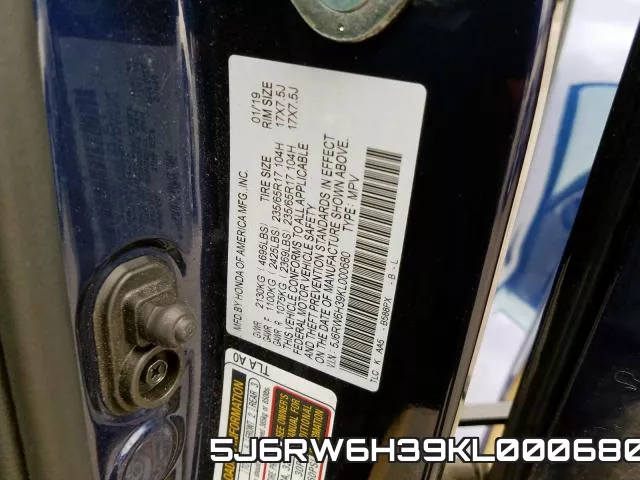 5J6RW6H39KL000680 фото 2
