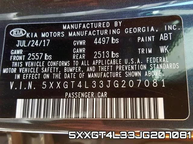 5XXGT4L33JG207081 фото 2