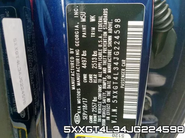 5XXGT4L34JG224598 фото 2
