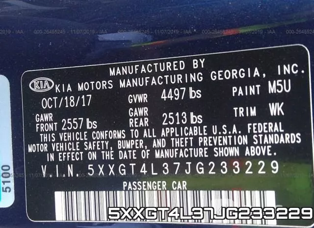 5XXGT4L37JG233229 фото 10