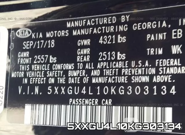 5XXGU4L10KG303134 фото 10