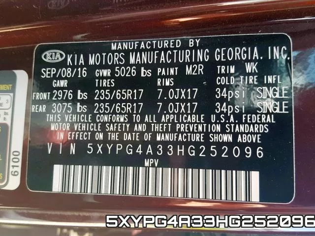 5XYPG4A33HG252096 фото 2