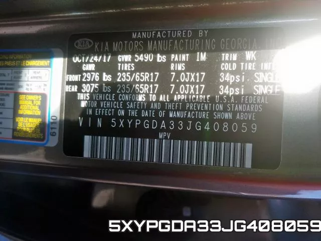 5XYPGDA33JG408059 фото 2
