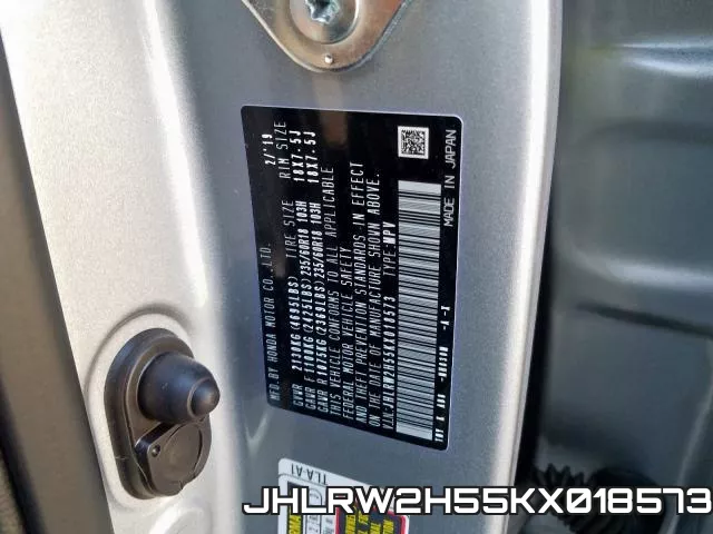 JHLRW2H55KX018573 фото 2
