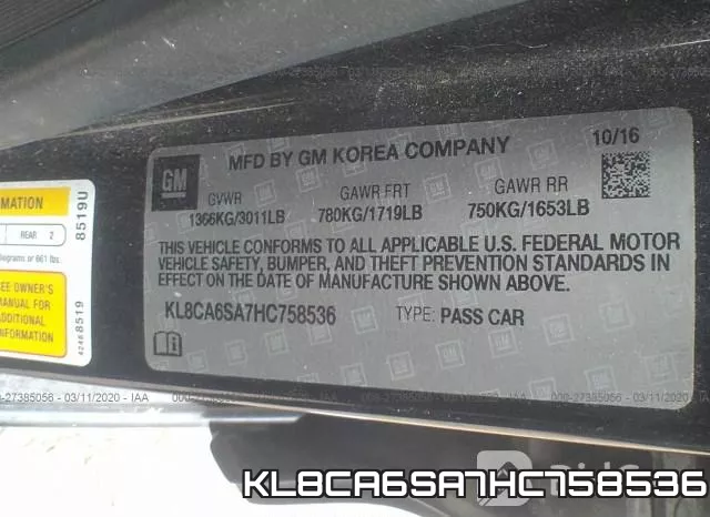 KL8CA6SA7HC758536 фото 10