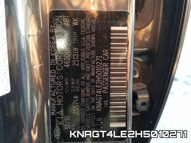 KNAGT4LE2H5010271 фото 2