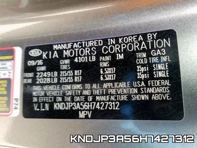 KNDJP3A56H7427312 фото 2