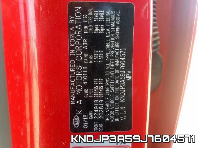 KNDJP3A59J7604571 фото 2
