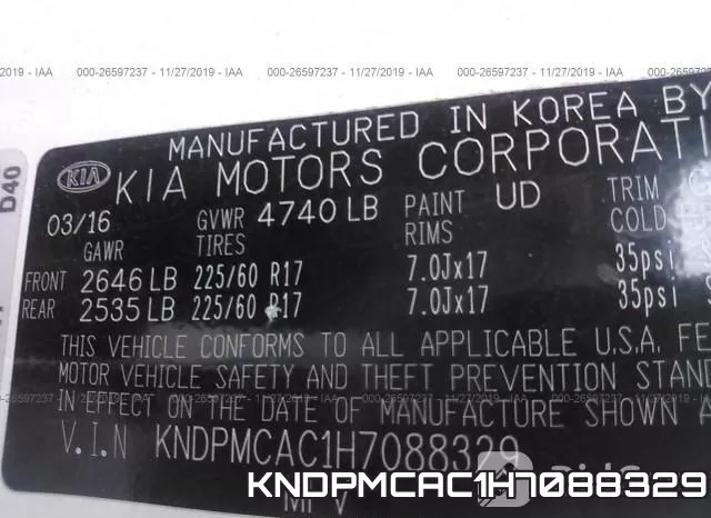 KNDPMCAC1H7088329 фото 10