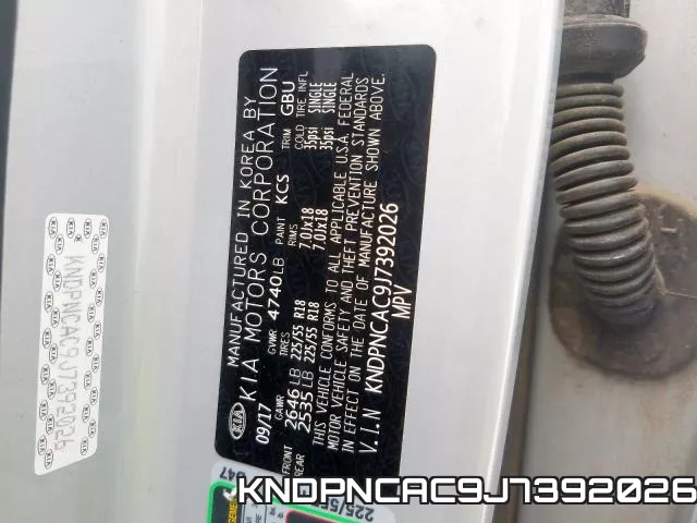 KNDPNCAC9J7392026 фото 2