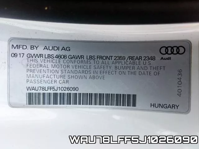 WAU78LFF5J1026090 фото 2
