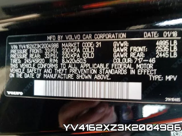 YV4162XZ3K2004986 фото 2
