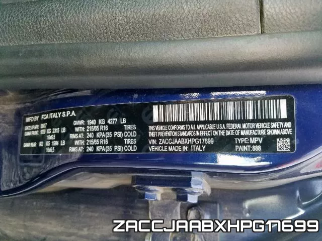 ZACCJAABXHPG17699 фото 2
