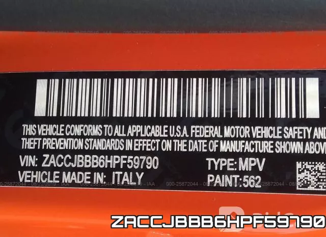 ZACCJBBB6HPF59790 фото 10