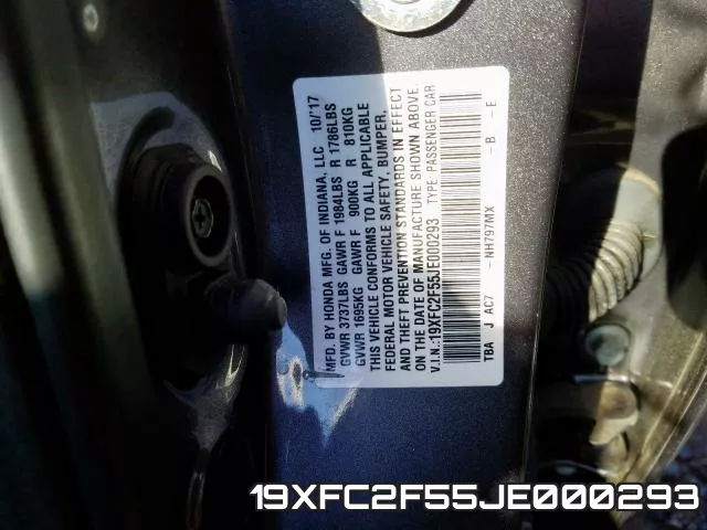19XFC2F55JE000293 фото 2
