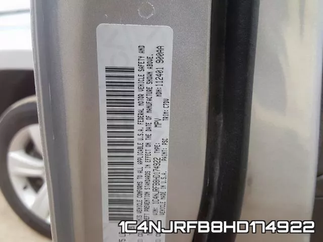 1C4NJRFB8HD174922 фото 2