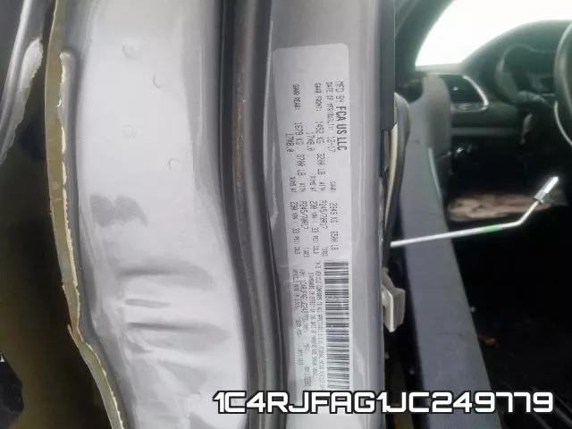 1C4RJFAG1JC249779 фото 2