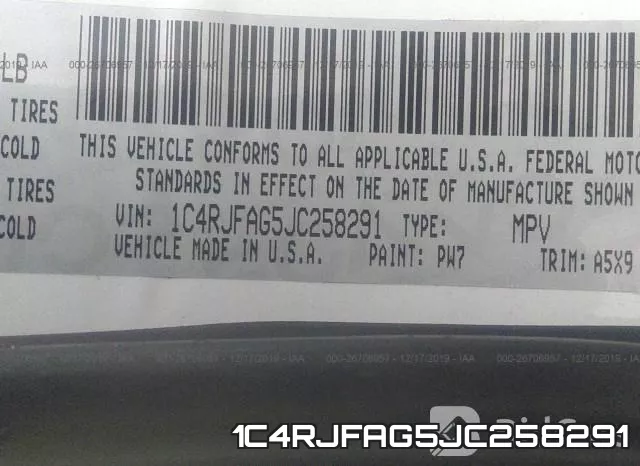 1C4RJFAG5JC258291 фото 10