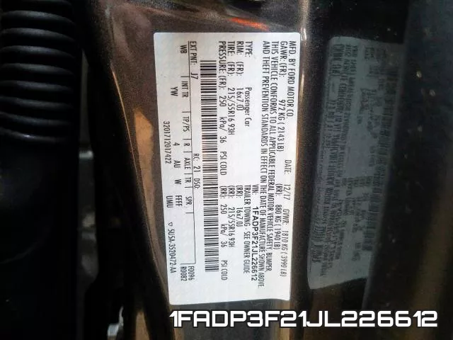 1FADP3F21JL226612 фото 2