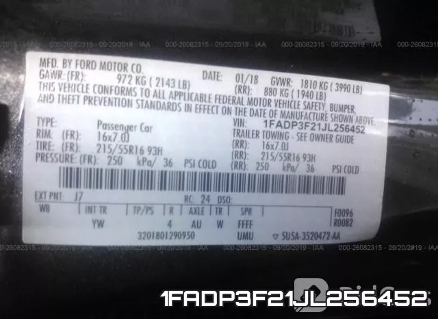 1FADP3F21JL256452 фото 10