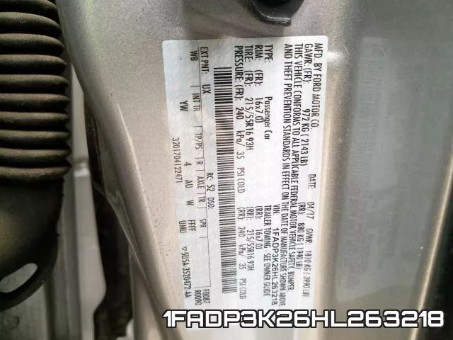 1FADP3K26HL263218 фото 2