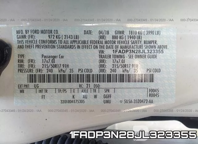 1FADP3N28JL323355 фото 10