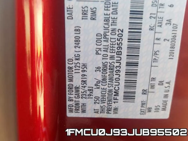 1FMCU0J93JUB95502 фото 2