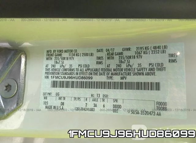 1FMCU9J96HUD86099 фото 10