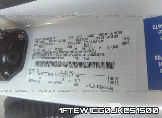 1FTEW1CG0JKC51500 фото 10