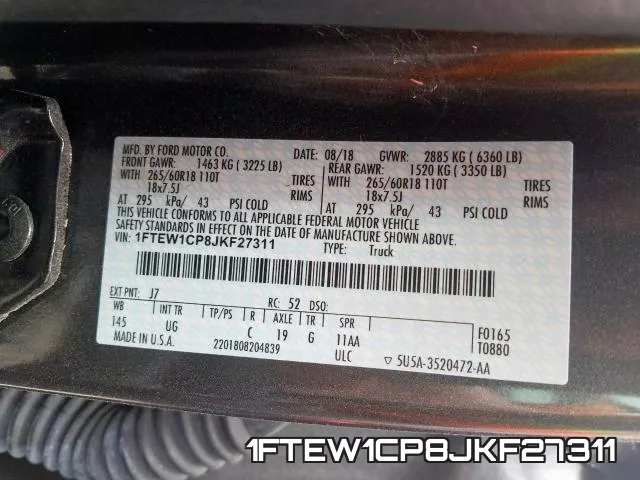 1FTEW1CP8JKF27311 фото 2