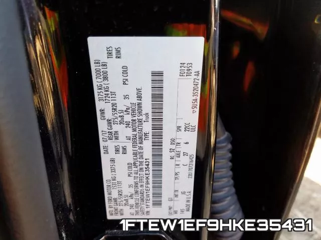 1FTEW1EF9HKE35431 фото 2
