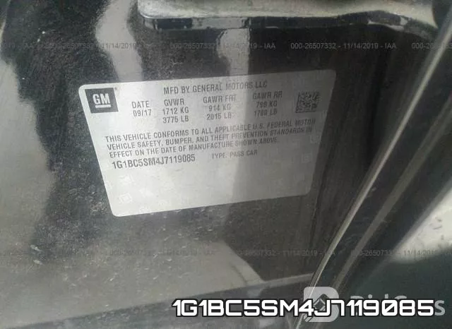 1G1BC5SM4J7119085 фото 10