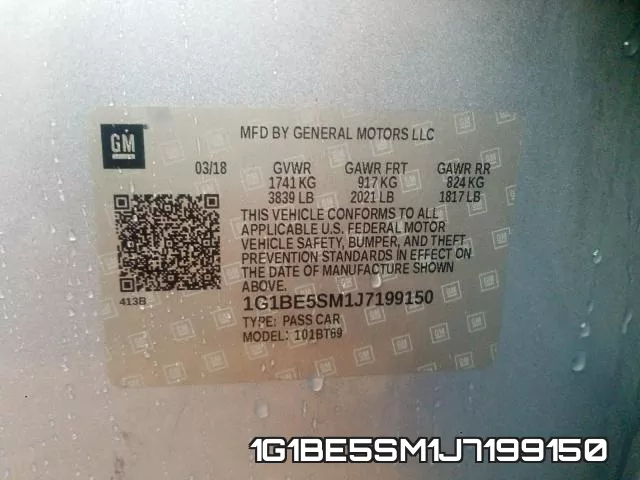 1G1BE5SM1J7199150 фото 2