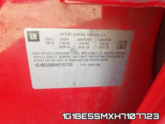 1G1BE5SMXH7107723 фото 2