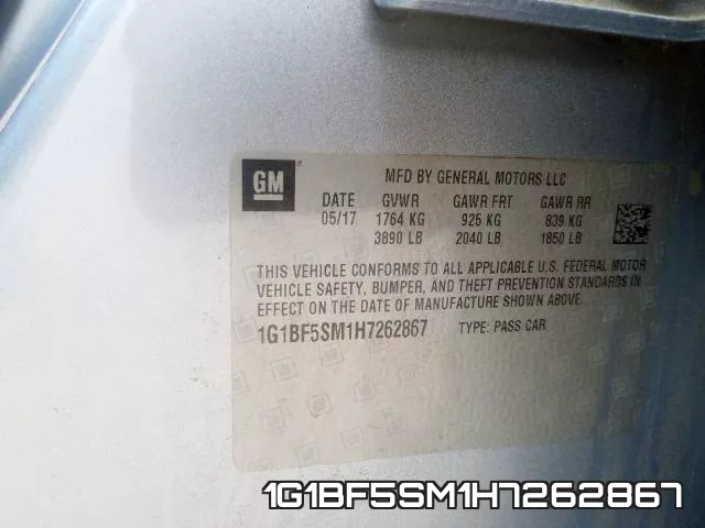 1G1BF5SM1H7262867 фото 2