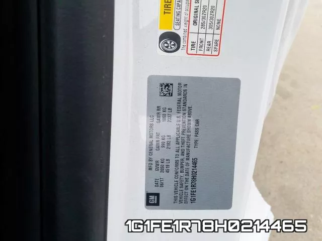 1G1FE1R78H0214465 фото 2