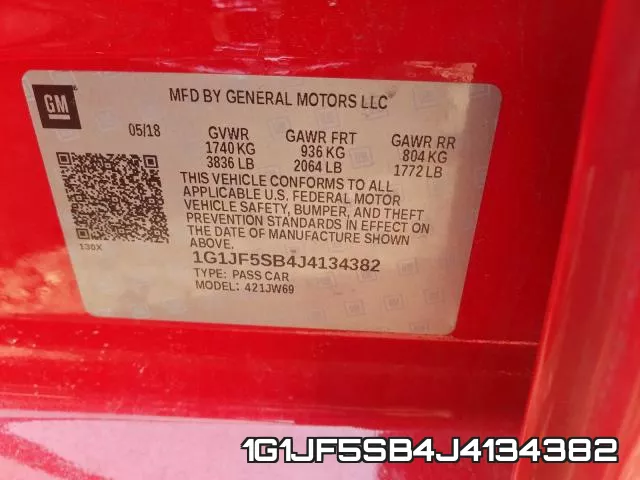 1G1JF5SB4J4134382 фото 2