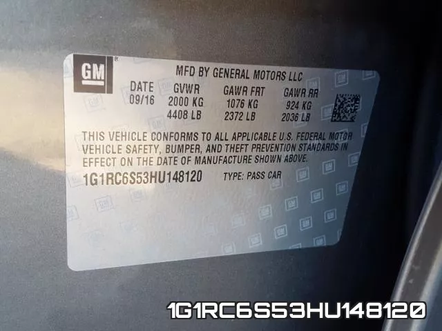 1G1RC6S53HU148120 фото 2